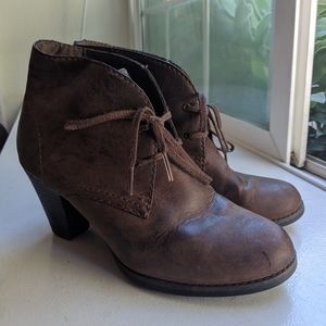 Brown Heeled Booties | Carlisle Spice | Clarks
